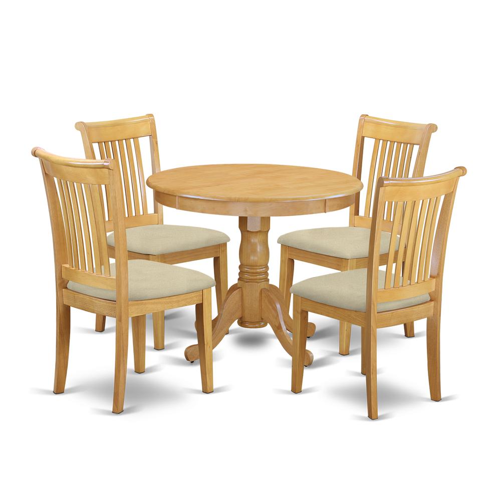 Dining Room Set Oak, ANPO5-OAK-C. Picture 1