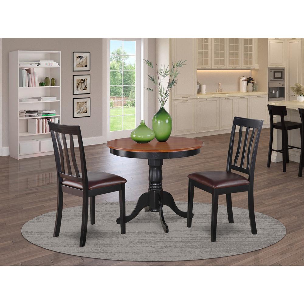 3  PC  Kitchen  Table  set-breakfast  nook  with  2  Kitchen  Dining  Chairs. Picture 2