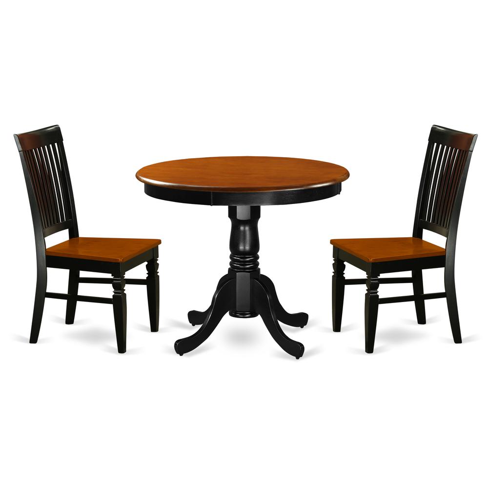 Dining Room Set Black & Cherry, ANWE3-BCH-W. Picture 1