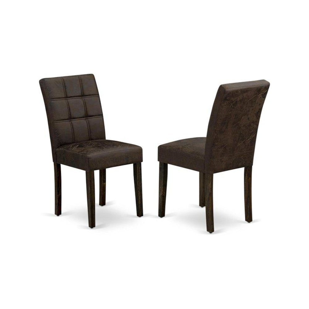 Wooden Parsons Dining Chair, Upholstered Kitchen and Dining Room Chair, Set of 2. Picture 1