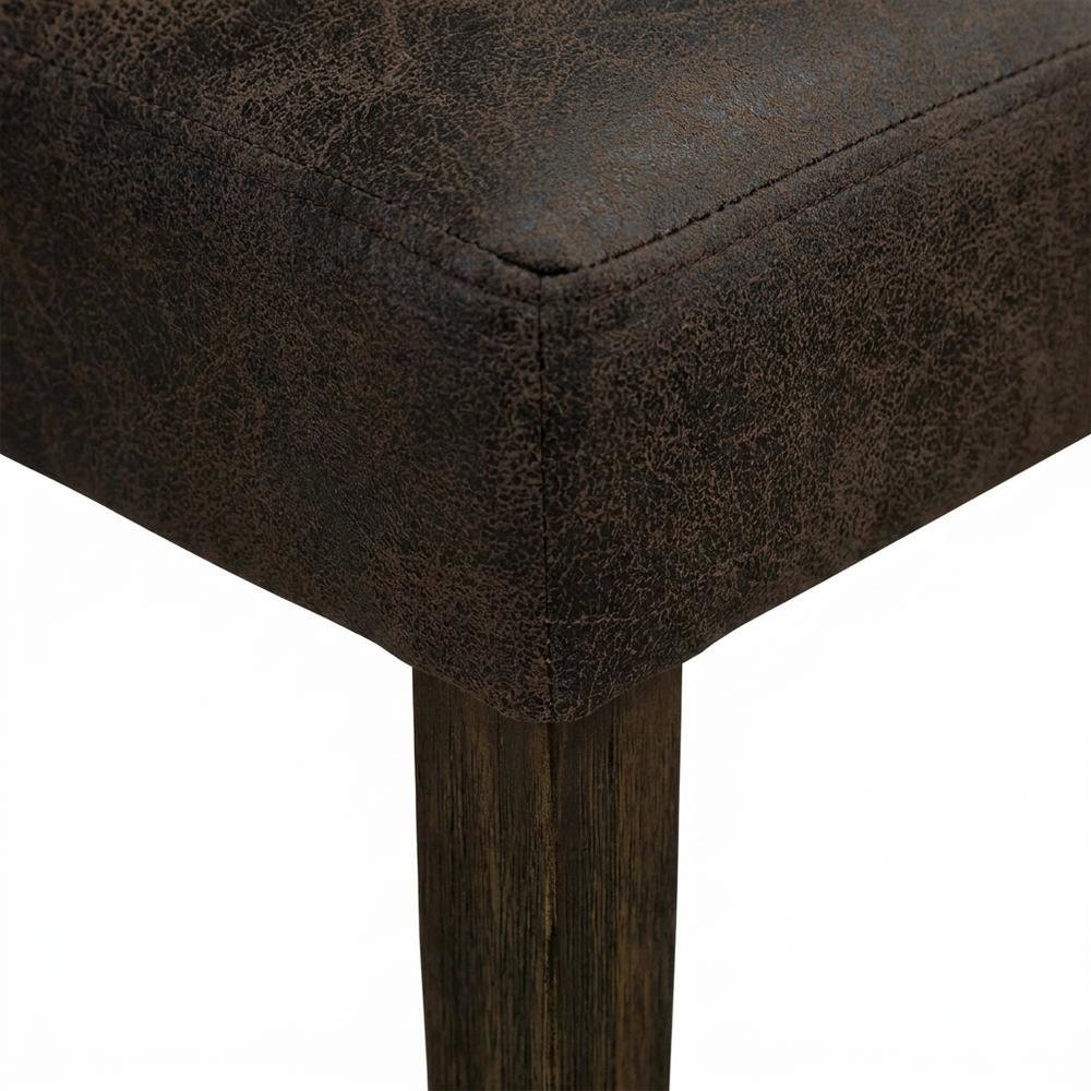 Wooden Parsons Dining Chair, Upholstered Kitchen and Dining Room Chair, Set of 2. Picture 8
