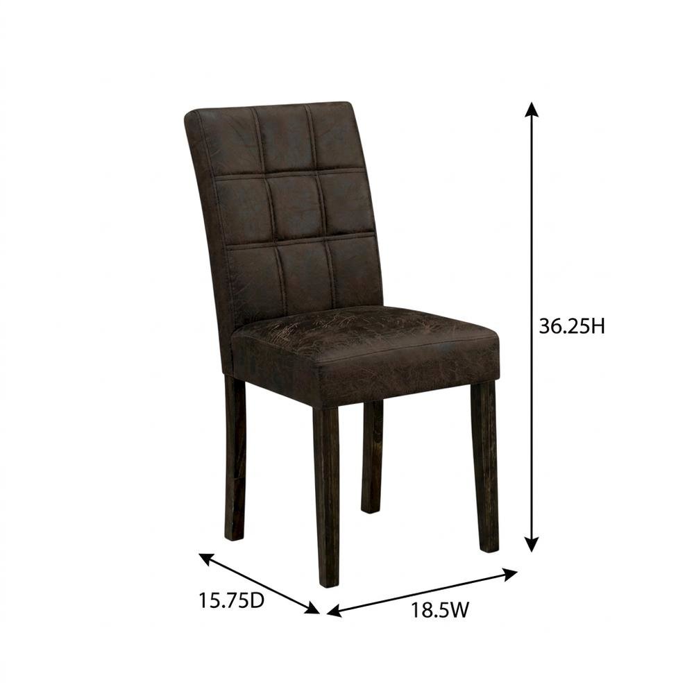 Wooden Parsons Dining Chair, Upholstered Kitchen and Dining Room Chair, Set of 2. Picture 6