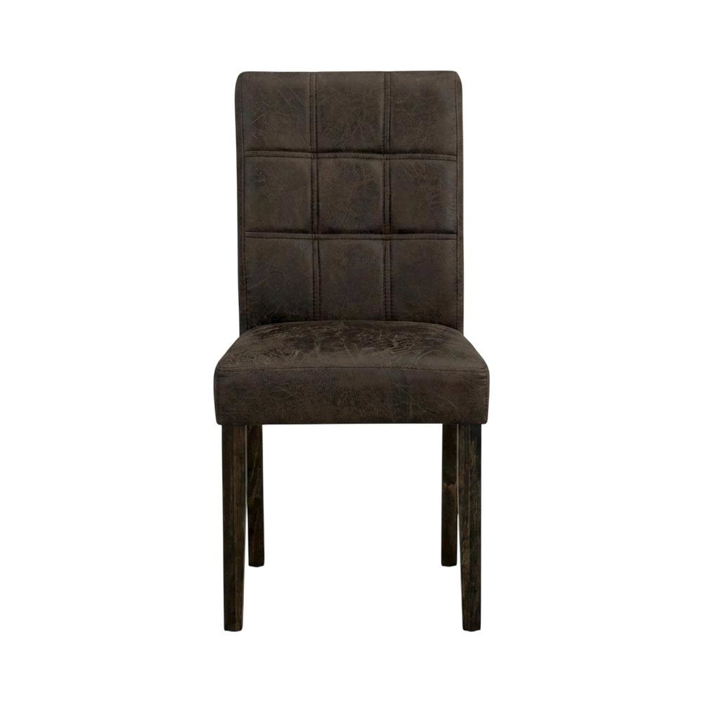Wooden Parsons Dining Chair, Upholstered Kitchen and Dining Room Chair, Set of 2. Picture 2