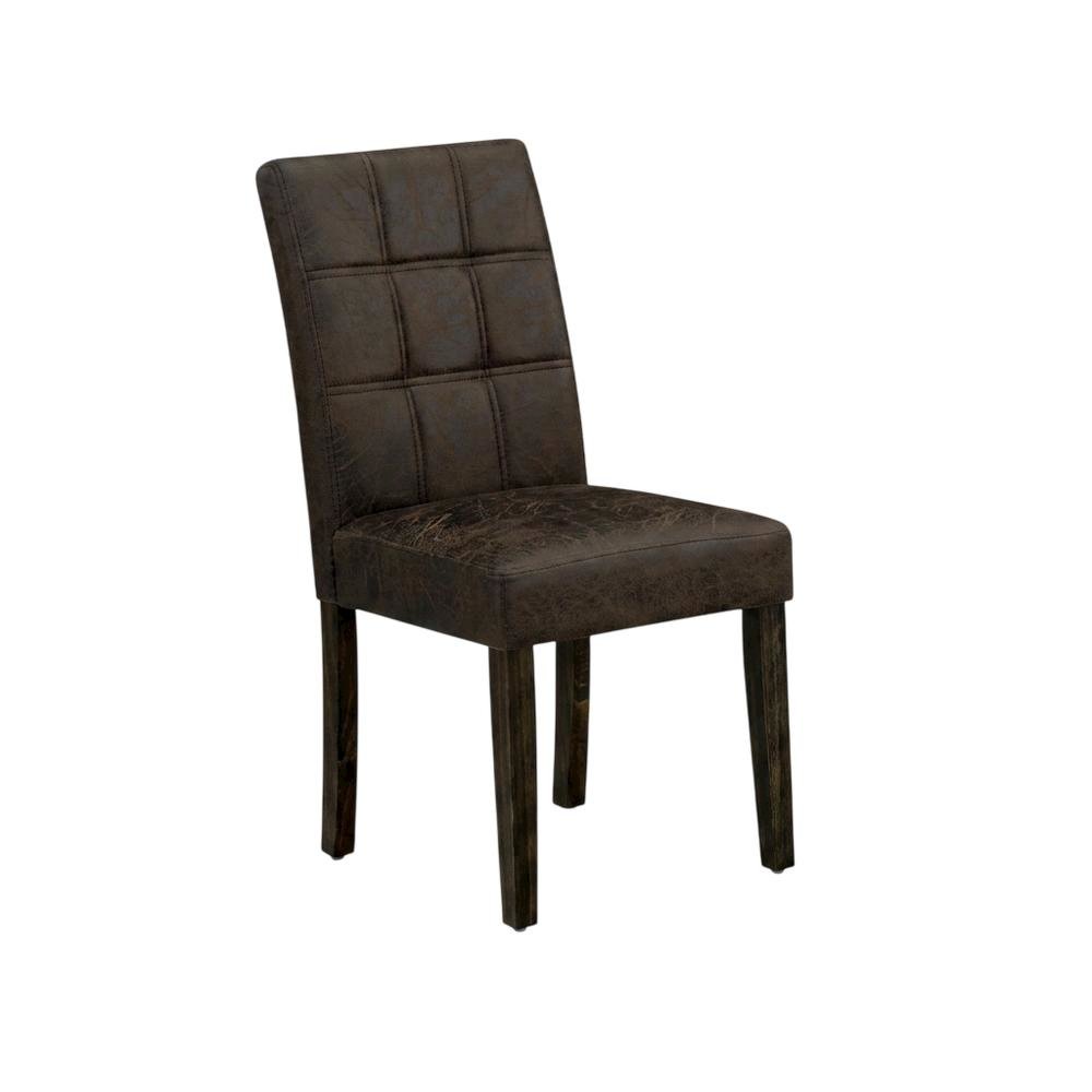 Wooden Parsons Dining Chair, Upholstered Kitchen and Dining Room Chair, Set of 2. Picture 5