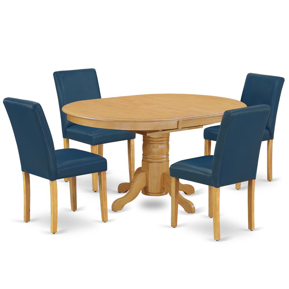 Dining Room Set Oak, AVAB5-OAK-55. Picture 1