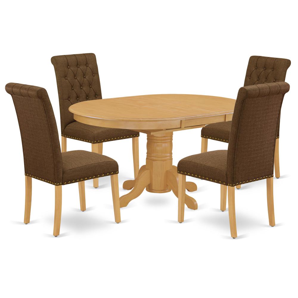 Dining Room Set Oak, AVBR5-OAK-18. Picture 1