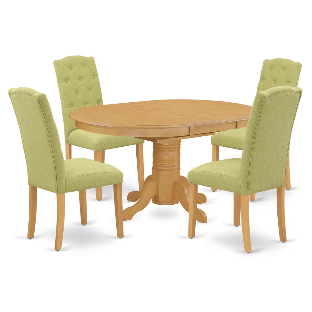 Dining Room Set Oak, AVCE5-OAK-07. Picture 1