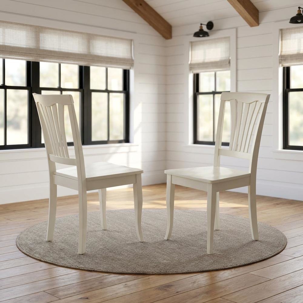 Linen-Upholstered Dining Chair with Wood Legs for Dining Room, Set of 2. Picture 3