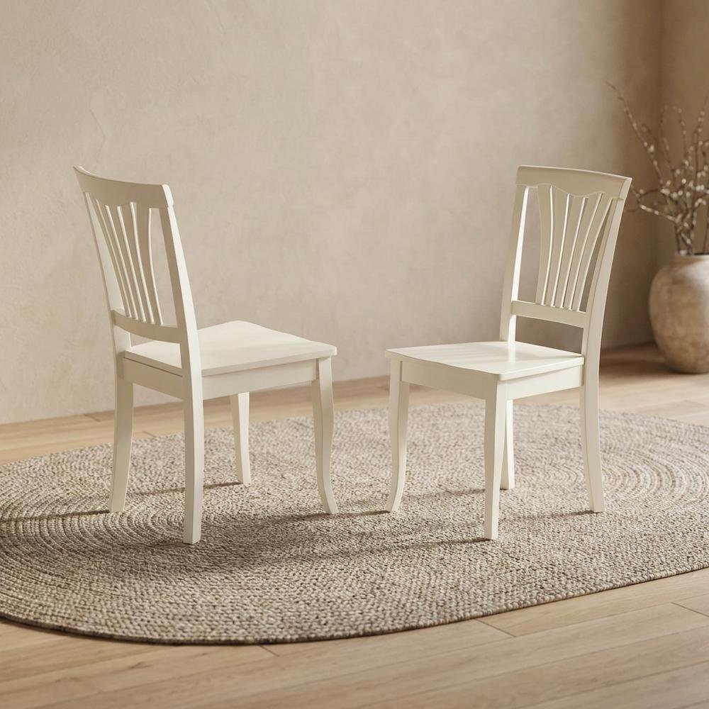 Linen-Upholstered Dining Chair with Wood Legs for Dining Room, Set of 2. Picture 4