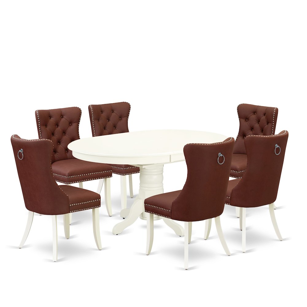 7 Piece Modern Dining Table Set. Picture 1