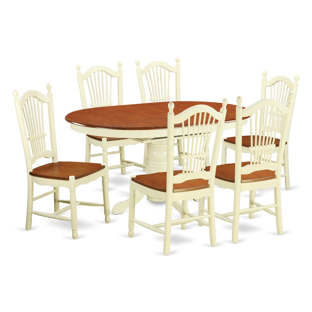 7  PC  Table  set  for  6-Kitchen  dinette  Table  and  6  dinette  Chairs. Picture 1