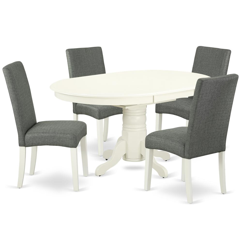 Dining Room Set Linen White, AVDR5-LWH-07. Picture 1