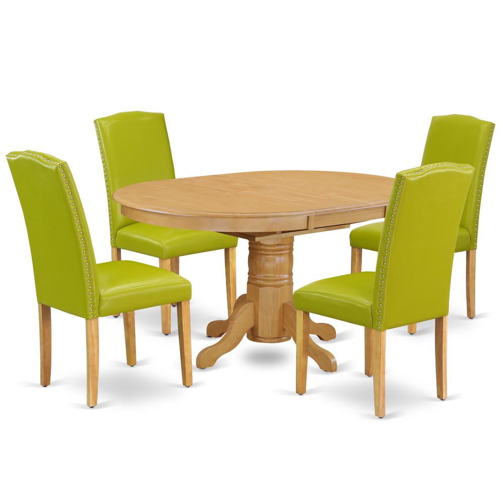Dining Room Set Oak, AVEN5-OAK-51. Picture 1