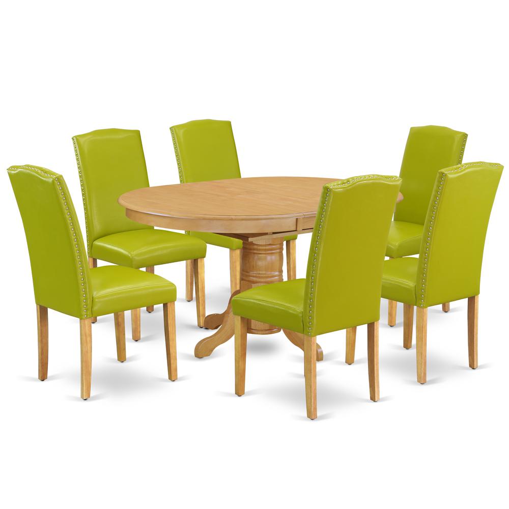 Dining Room Set Oak, AVEN7-OAK-51. Picture 1