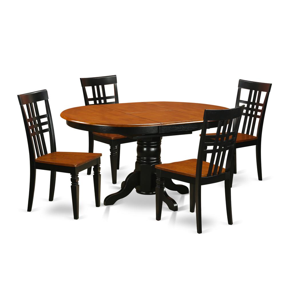 Dining Room Set Black & Cherry, AVLG5-BCH-W. Picture 1