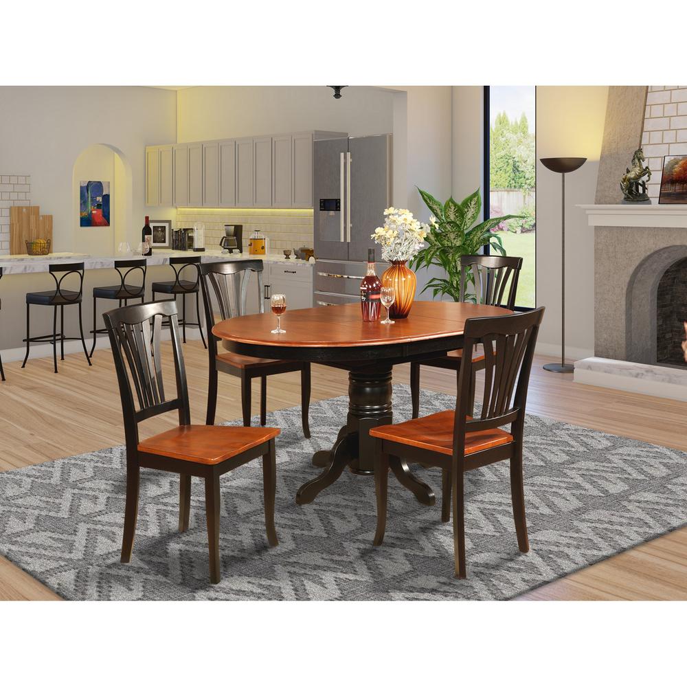 5  Pc  Dining  room  set-Oval  Table  with  Leaf  and  4  Dining  Chairs. Picture 2