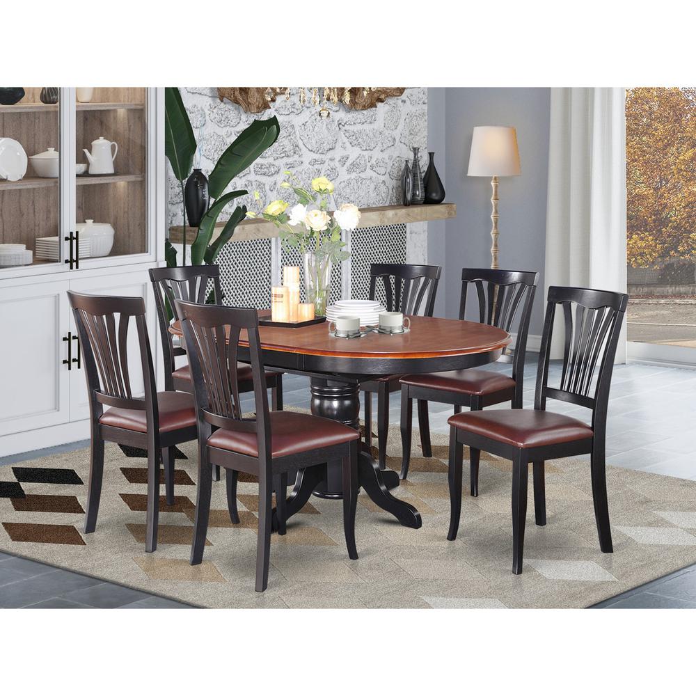 7  Pc  Dining  room  set-Oval  Table  with  Leaf  and  6  Dining  Chairs. Picture 2