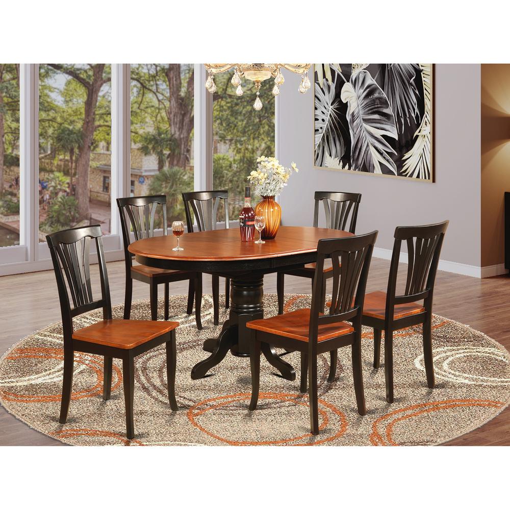 7  Pc  Dining  room  set-Oval  Table  with  Leaf  and  6  Dining  Chairs.. Picture 2