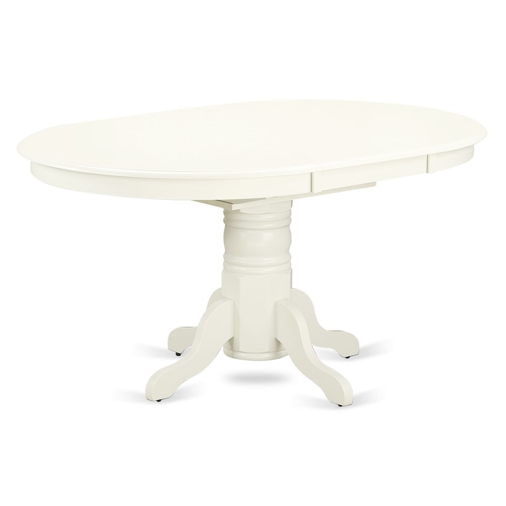 Oval Table with 18" Butterfly leaf - Linen White. Picture 5