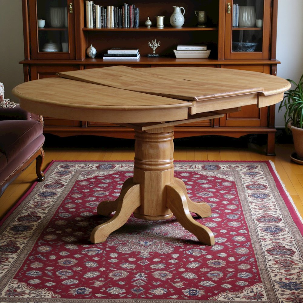 Elegant Oval Dining Table – Extendable Solid Wood Round Kitchen Table. Picture 3
