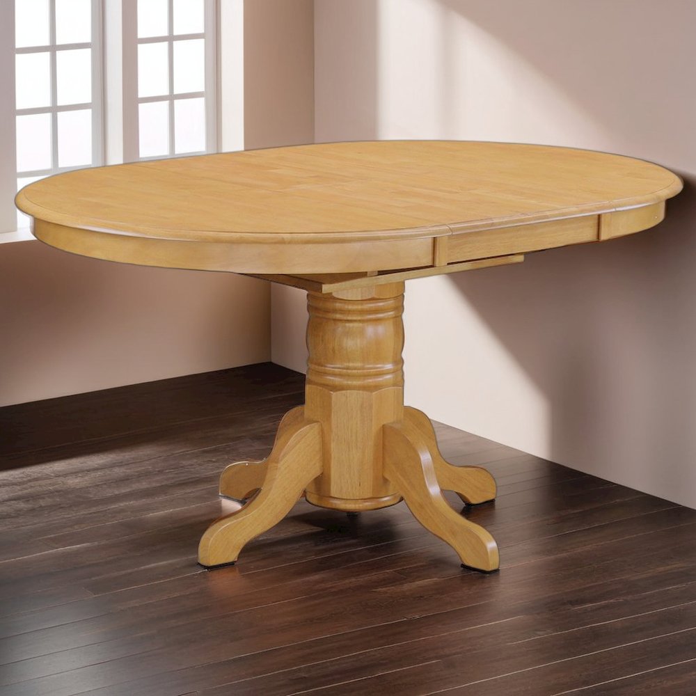 Elegant Oval Dining Table – Extendable Solid Wood Round Kitchen Table. Picture 4