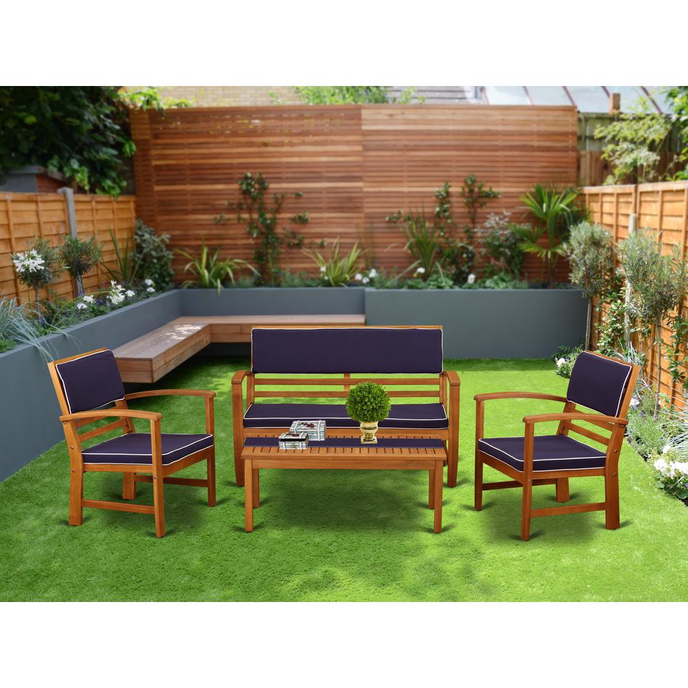 Wooden Patio Set Natural Oil, BCOSSNA. Picture 5