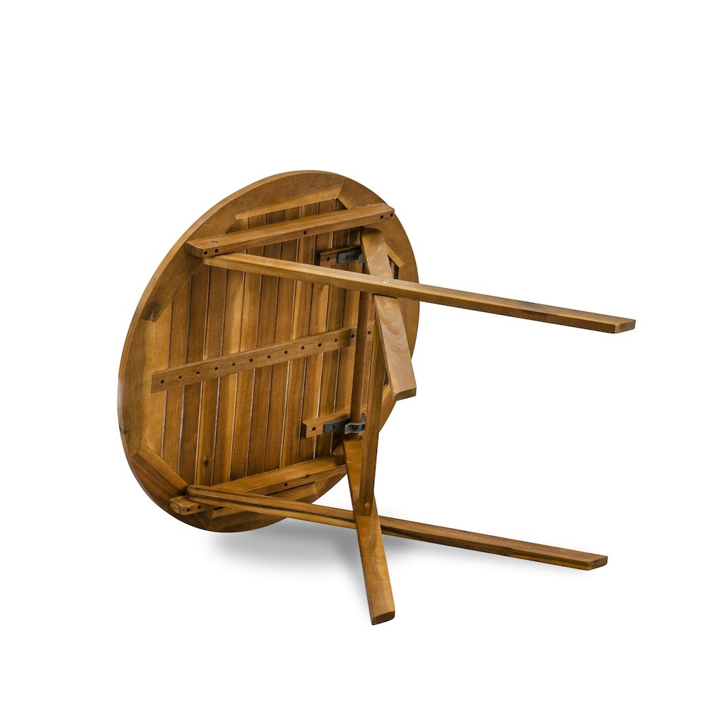 BMNTDNA Marion Round Table made of Acacia wood in Natural Oil finish. Picture 5