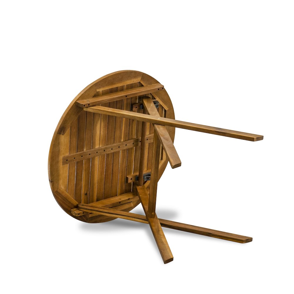 BMNTDNA Marion Round Table made of Acacia wood in Natural Oil finish. Picture 6