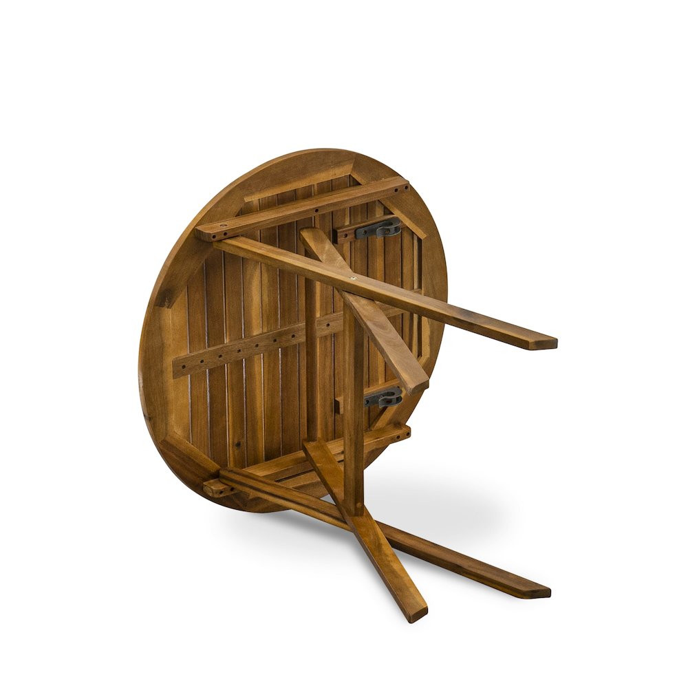 BMNTDNA Marion Round Table made of Acacia wood in Natural Oil finish. Picture 7