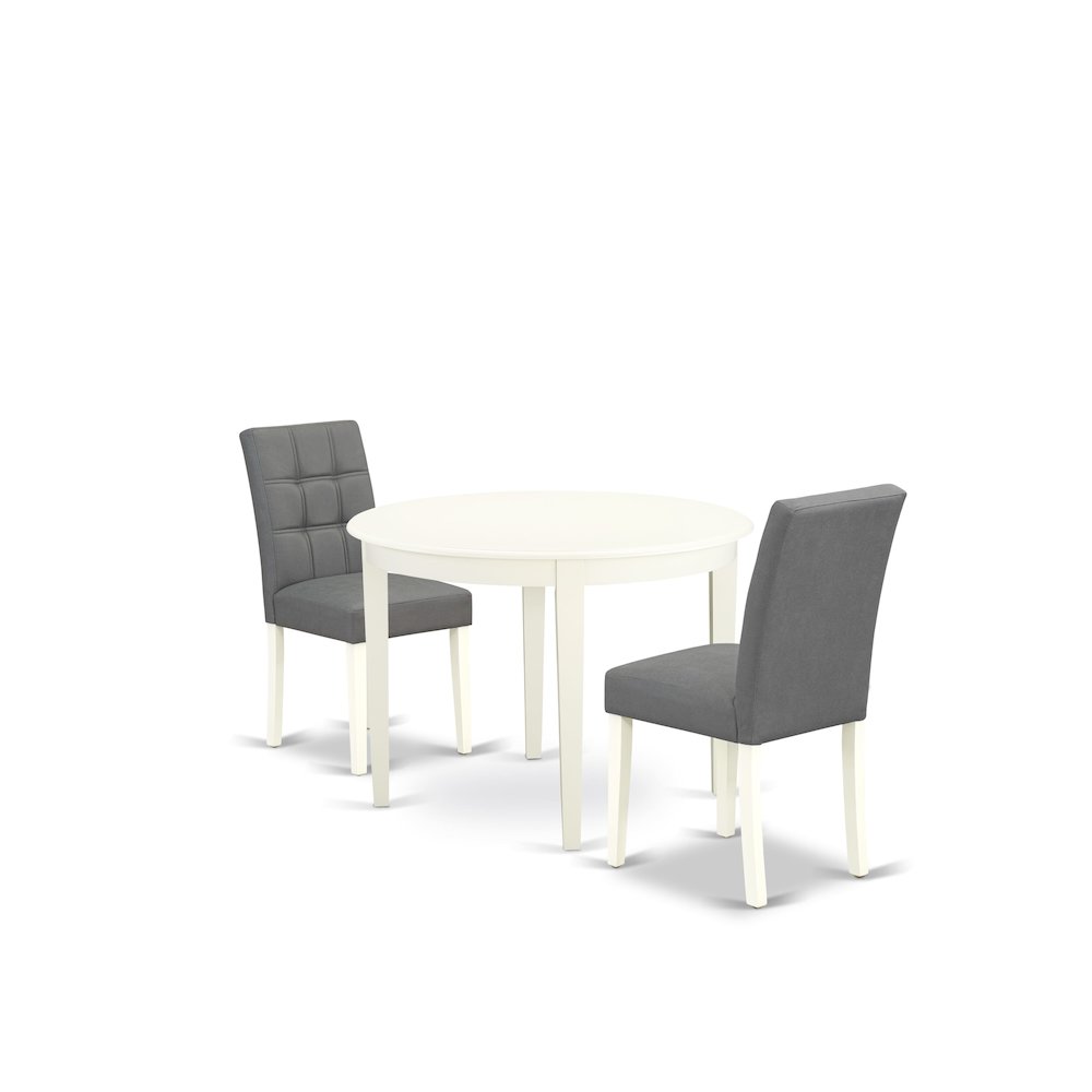3 Piece Dinner Table Set contain A Wooden Table. Picture 1