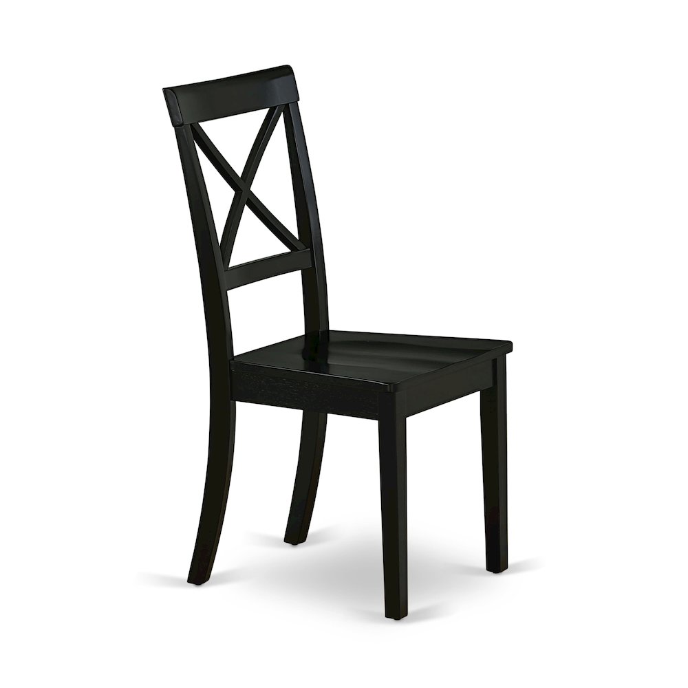5-Piece Modern Dining Set, Black & Cherry. Picture 10