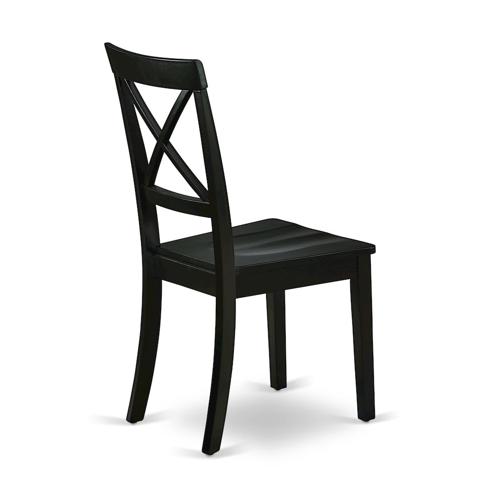 5-Piece Modern Dining Set, Black & Cherry. Picture 12