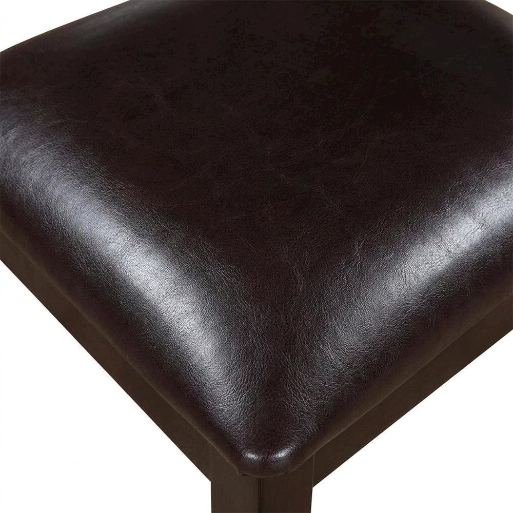 Solid Wood X-Back Dining Chair with Faux Leather Upholstered Seat, Set of 2. Picture 7