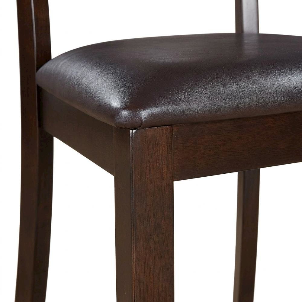 Solid Wood X-Back Dining Chair with Faux Leather Upholstered Seat, Set of 2. Picture 8