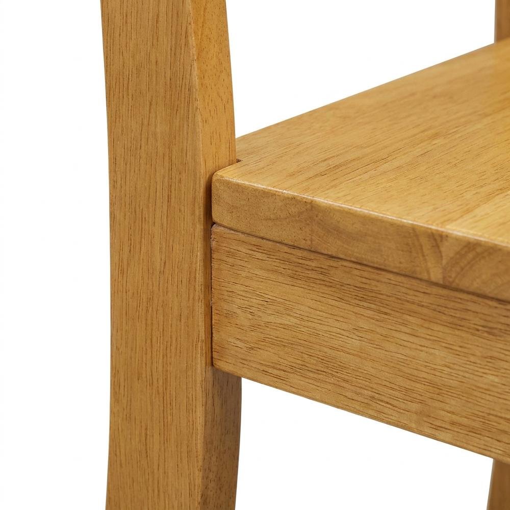 Dining Chair with High Back for Kitchen and Dining Room Table, Oak, Set of 2. Picture 7