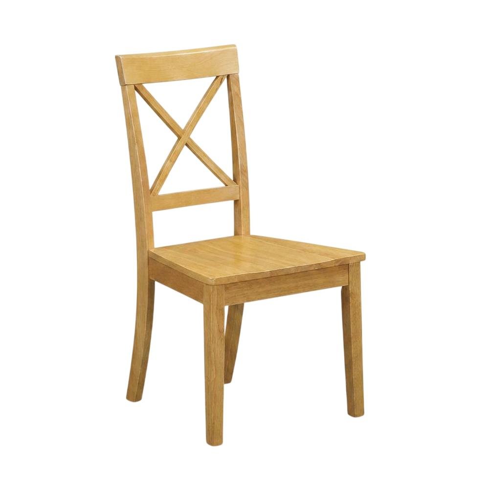 Dining Chair with High Back for Kitchen and Dining Room Table, Oak, Set of 2. Picture 4