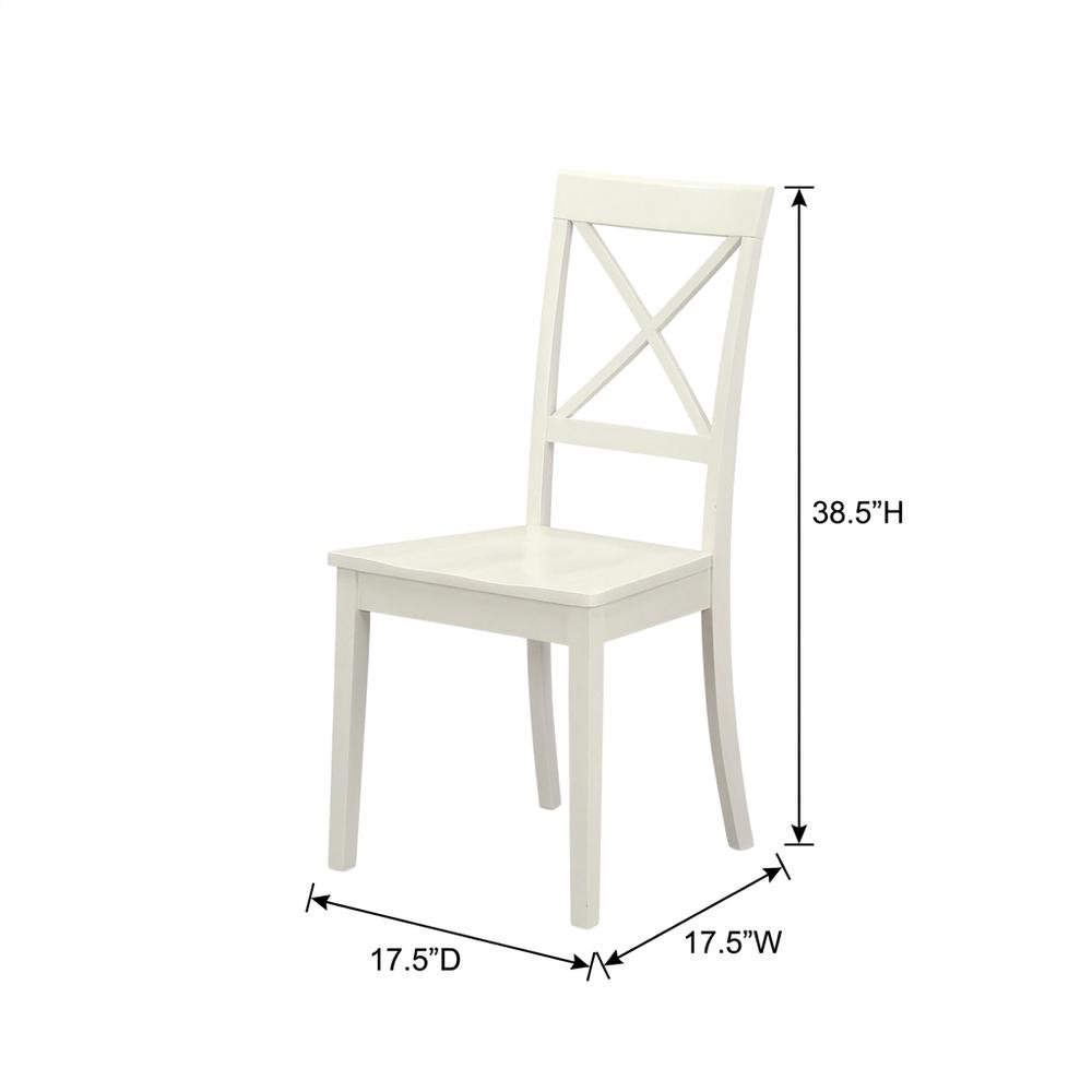 Solid Wood Farmhouse Dining Chairs with X-Back for Dining Room, Set of 2. Picture 6