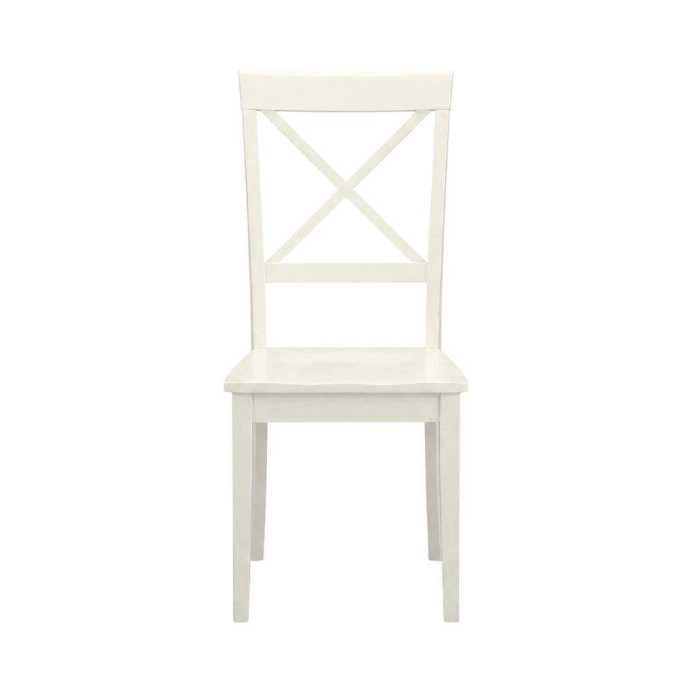 Solid Wood Farmhouse Dining Chairs with X-Back for Dining Room, Set of 2. Picture 2
