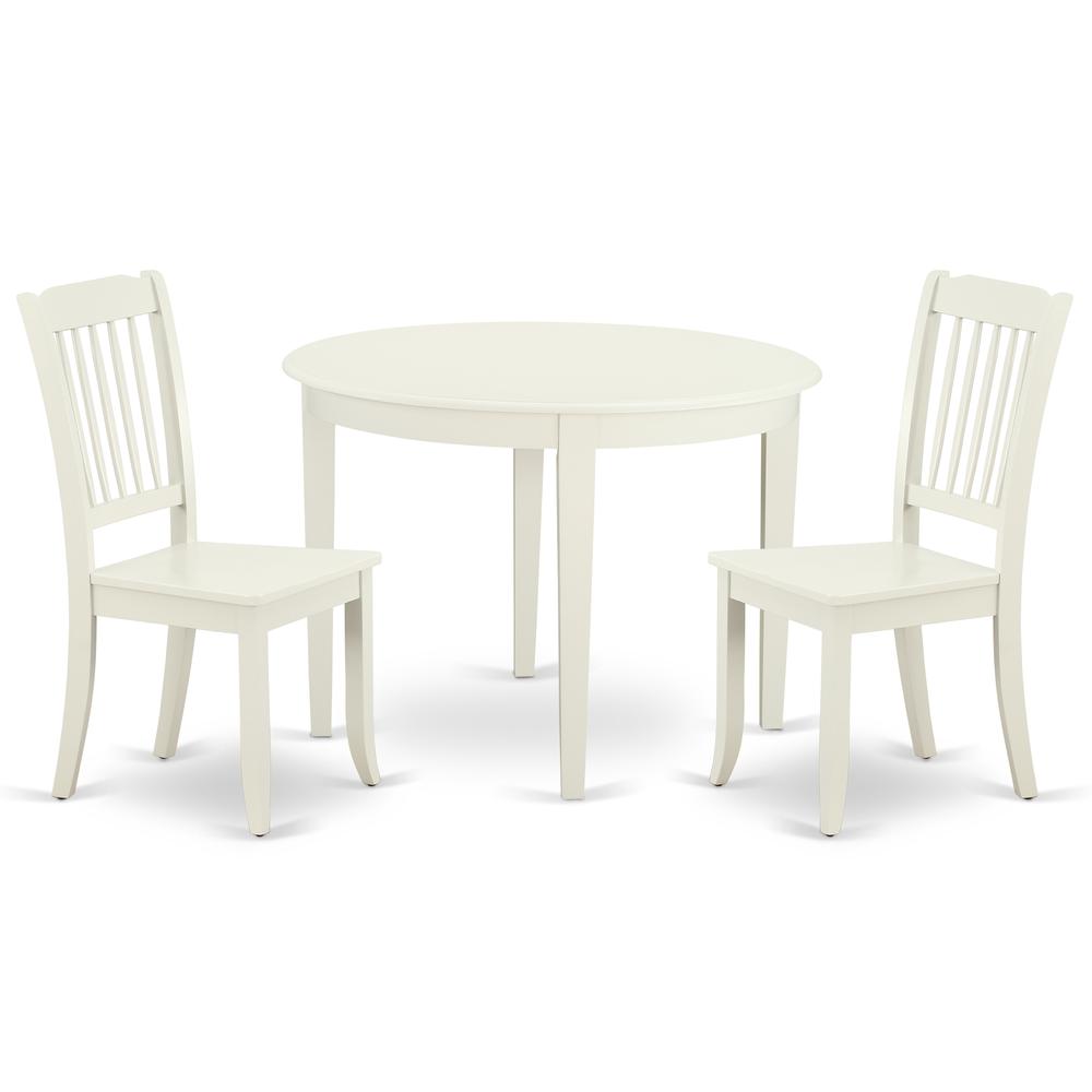 Dining Room Set Linen White, BODA3-LWH-W. Picture 1
