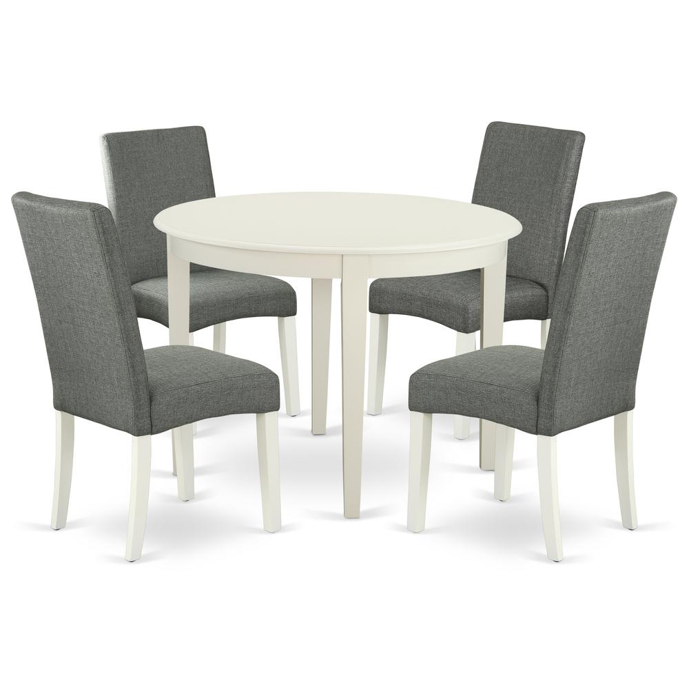 Dining Room Set Linen White, BODR5-LWH-07. Picture 1