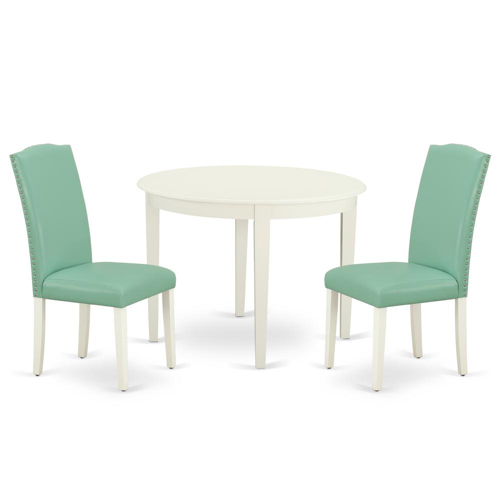 Dining Room Set Linen White, BOEN3-LWH-57. Picture 1