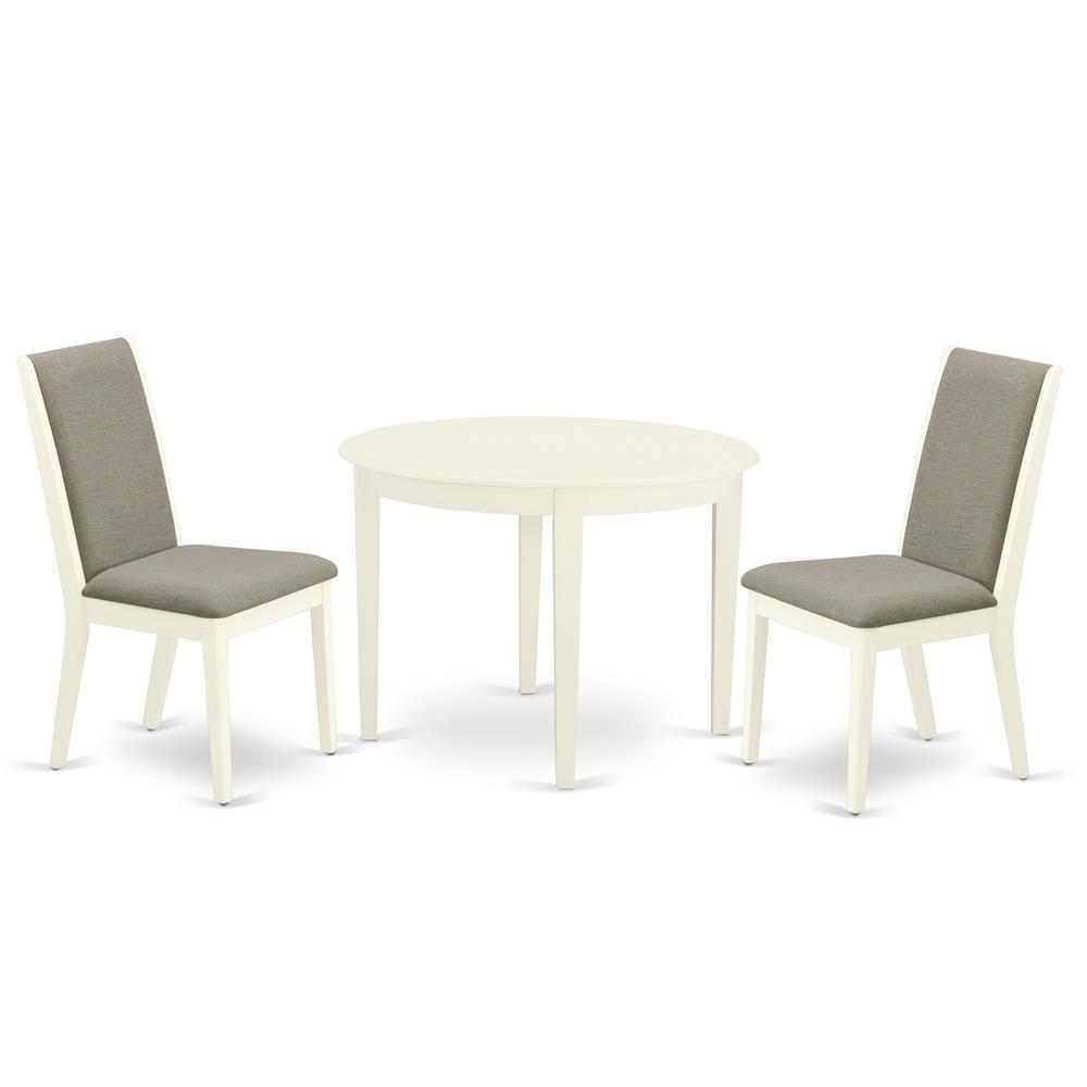 Dining Room Set Linen White, BOLA3-WHI-06. Picture 1