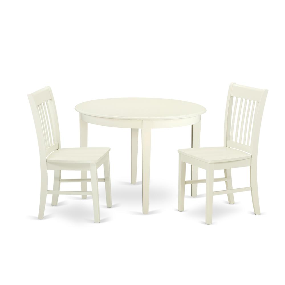 Dining Room Set Linen White, BONO3-LWH-W. Picture 1