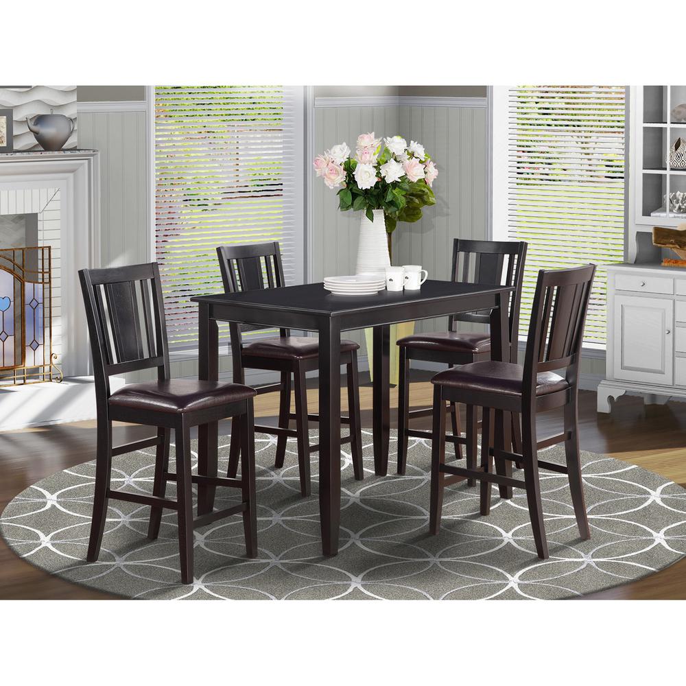 5 Pc Counter height Table set-counter height Table and 4 Kitchen counter Chairs. Picture 2