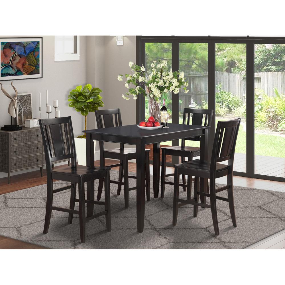 5  Pc  Counter  height  Table  set-high  Table  and  4  Stools. Picture 4