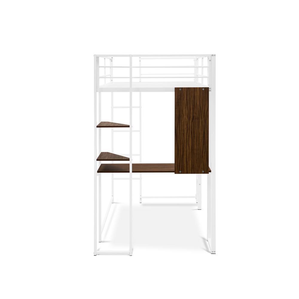 BUTLWHI Buckland Twin Loft Bed in powder coating white color. Picture 3