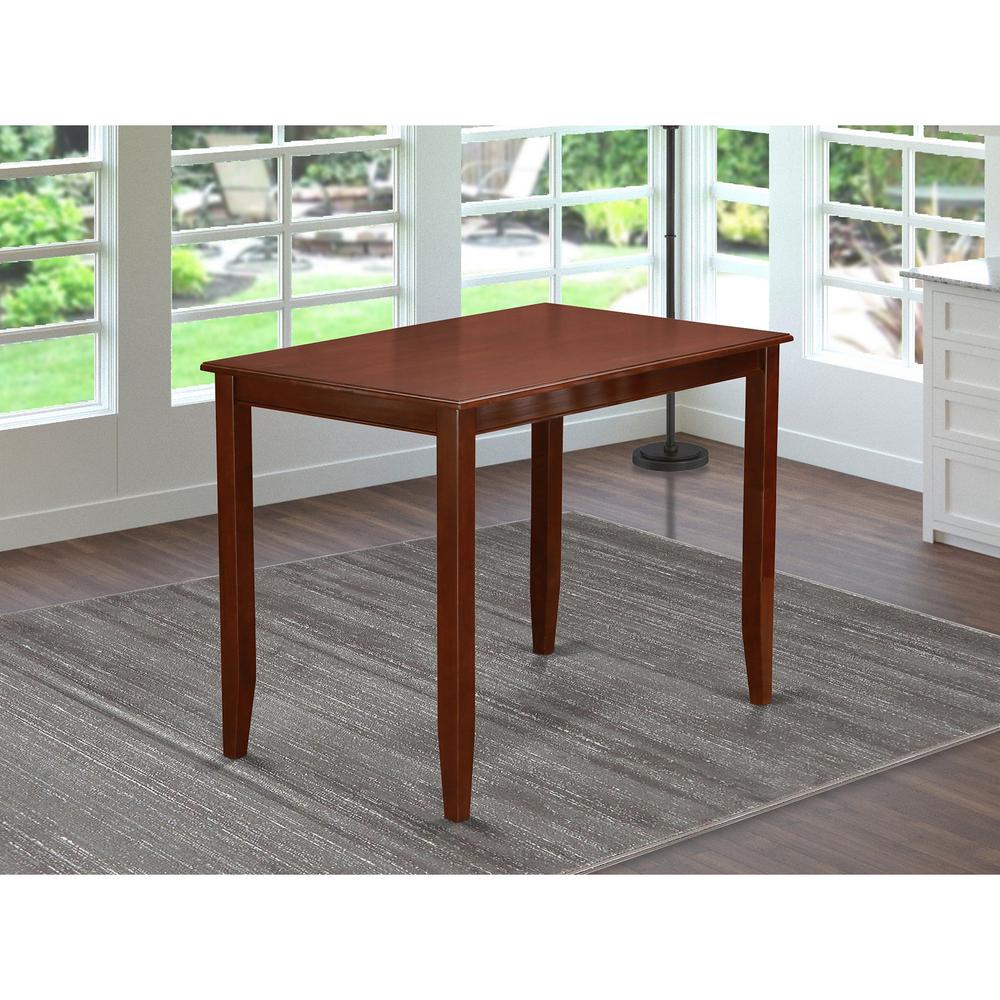 Buckland  Counter  Height  Rectangular  Table  30"x48"  in  Mahogany  Finish. Picture 2