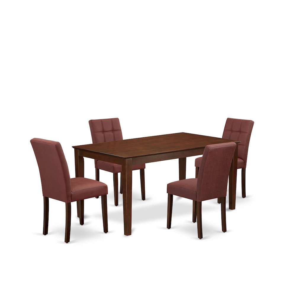 5 Piece Mid Century Dining Set contain A Dining Table. Picture 1