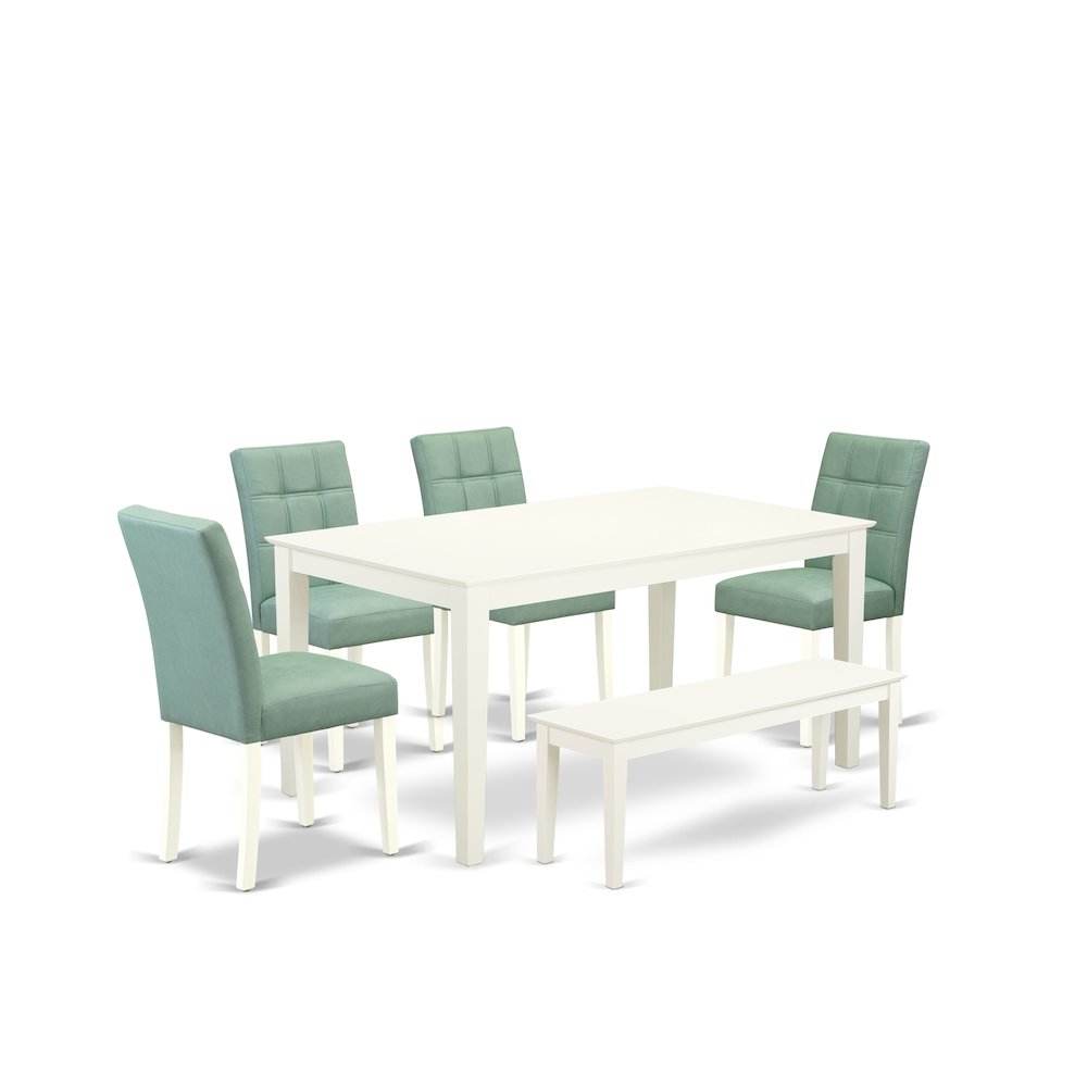 6 Piece Table Set consists A Wood Table. Picture 1