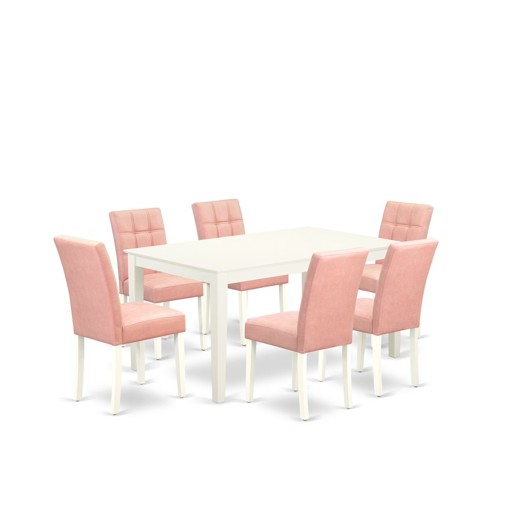 7 Piece Modern Dining Table Set. Picture 1
